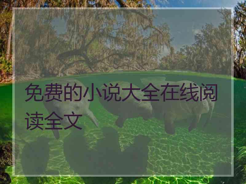 免费的小说大全在线阅读全文 免费的小说大全在线阅读全文