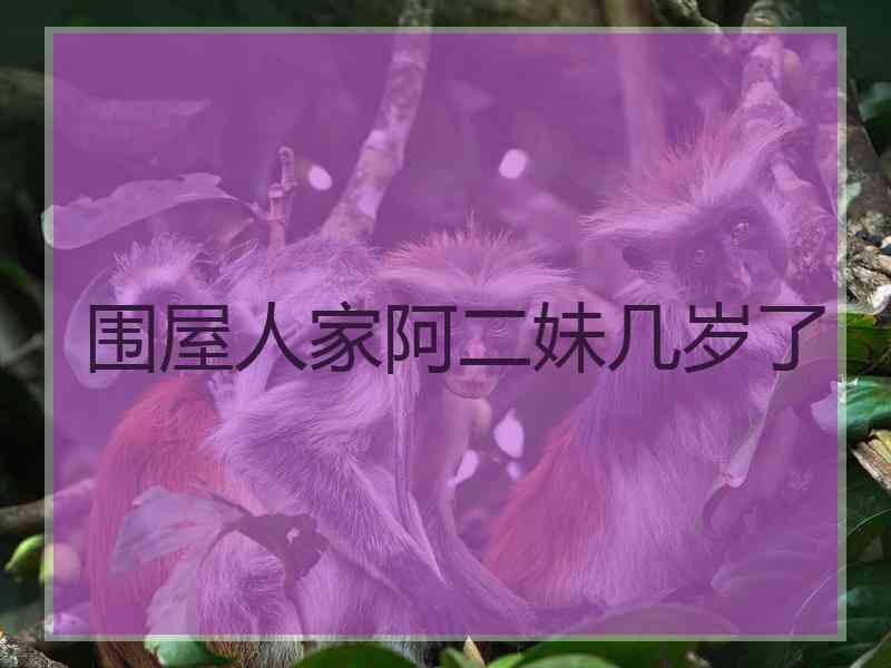 围屋人家阿二妹几岁了 围屋人家阿二妹几岁了