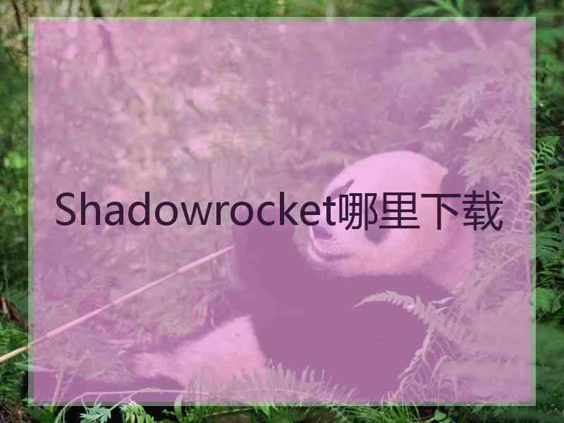 Shadowrocket哪里下载 Shadowrocket哪里下载