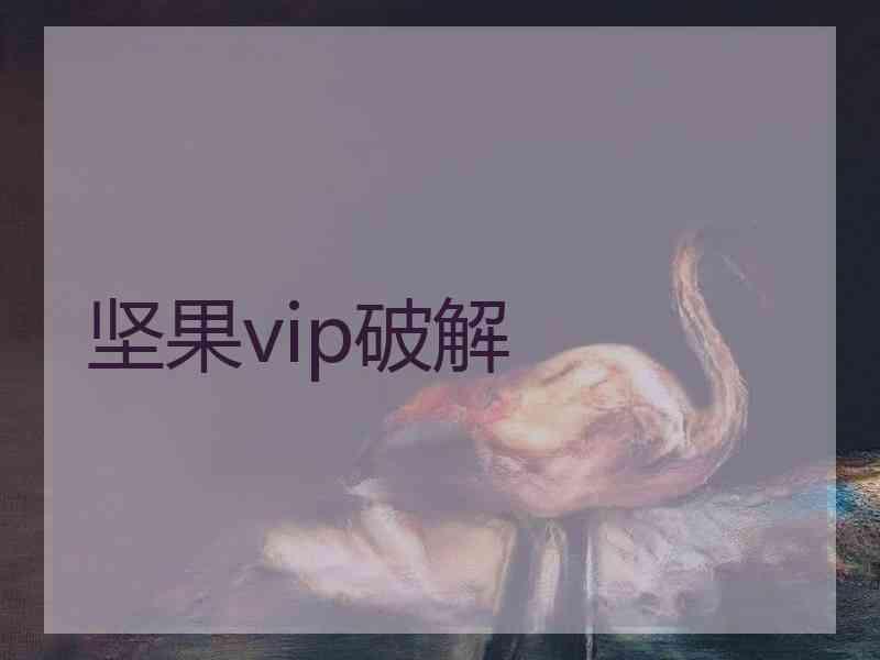坚果vip破解 坚果vip破解
