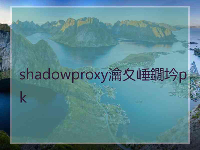 shadowproxy瀹夊崜鐗坅pk