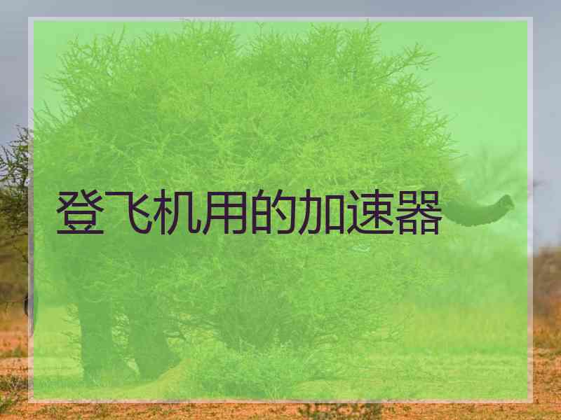登飞机用的加速器 登飞机用的加速器