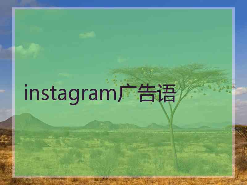 instagram广告语 instagram广告语