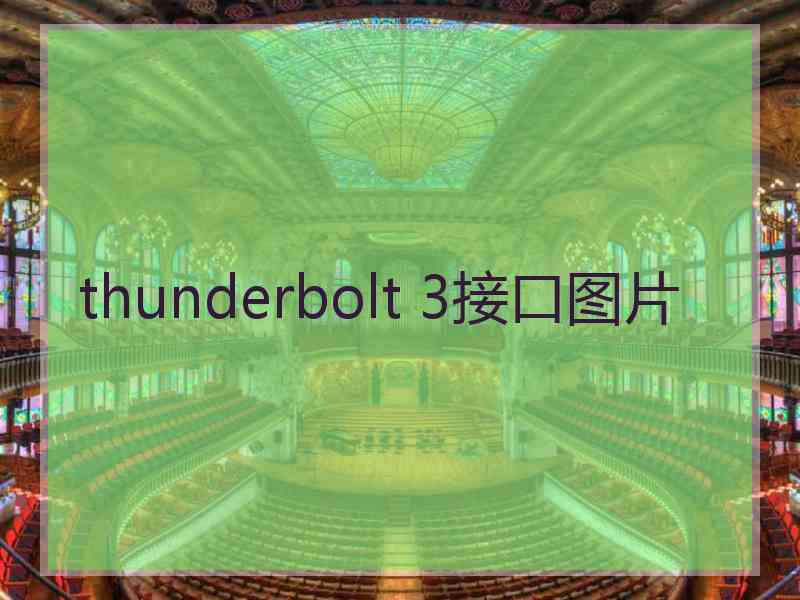 thunderbolt 3接口图片 thunderbolt 3接口图片