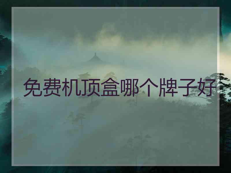 免费机顶盒哪个牌子好