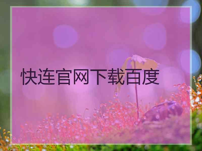 快连官网下载百度