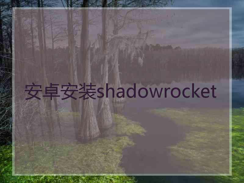 安卓安装shadowrocket