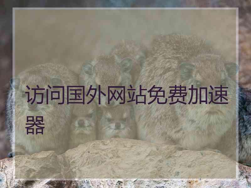 访问国外网站免费加速器