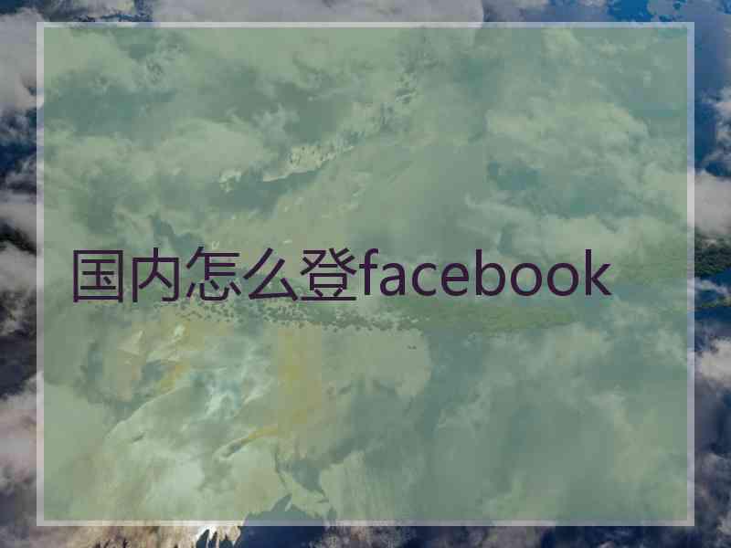 国内怎么登facebook