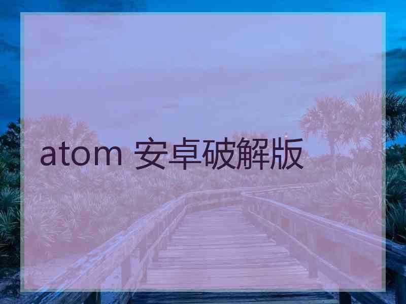 atom 安卓破解版