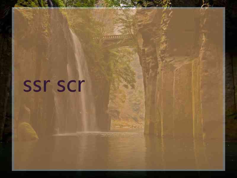 ssr scr