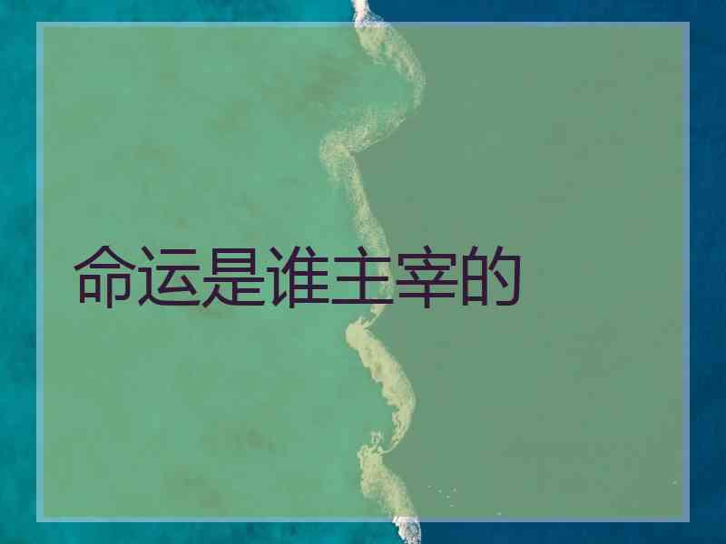 命运是谁主宰的