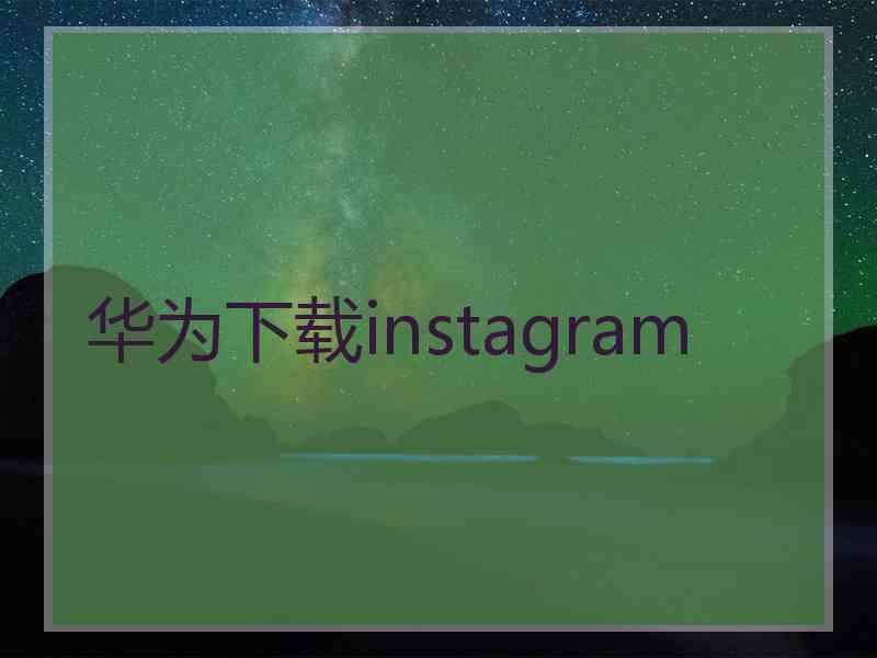 华为下载instagram