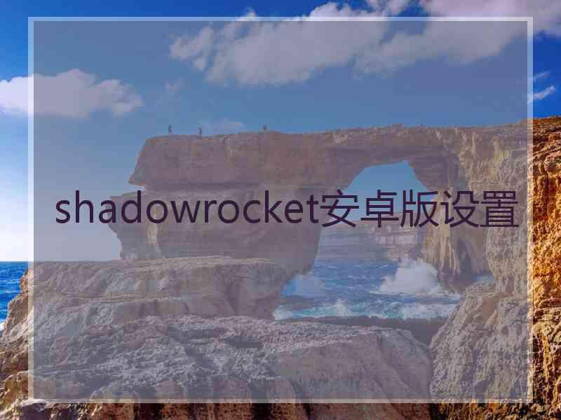 shadowrocket安卓版设置