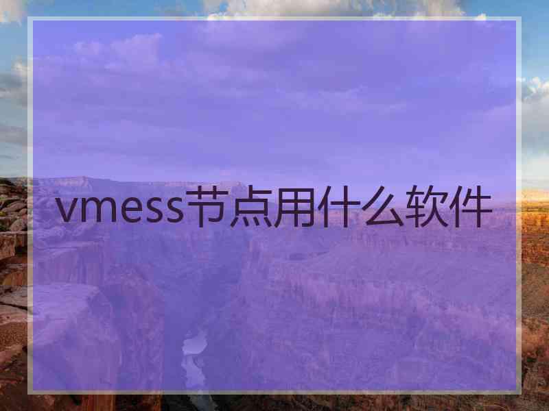 vmess节点用什么软件