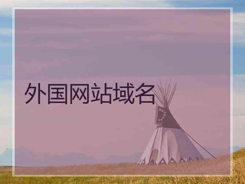 外国网站域名