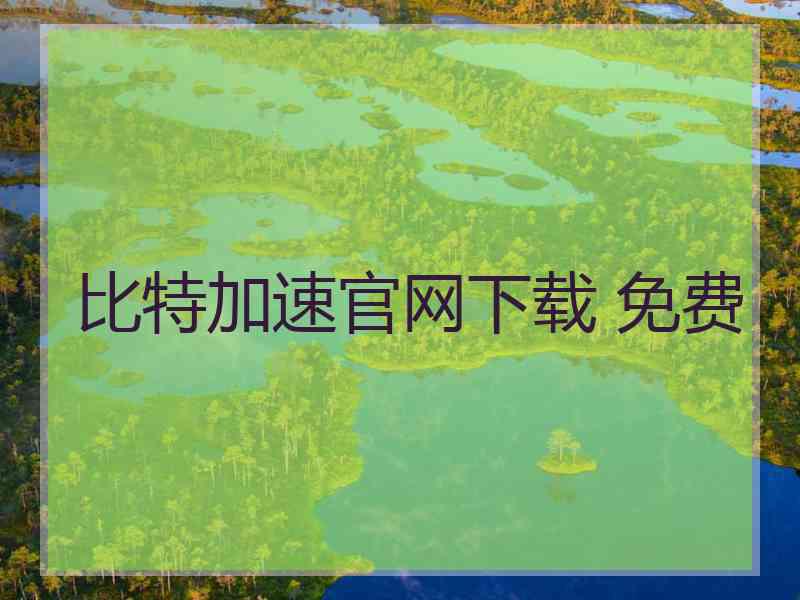 比特加速官网下载 免费