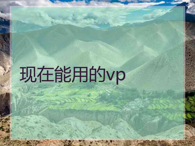 现在能用的vp