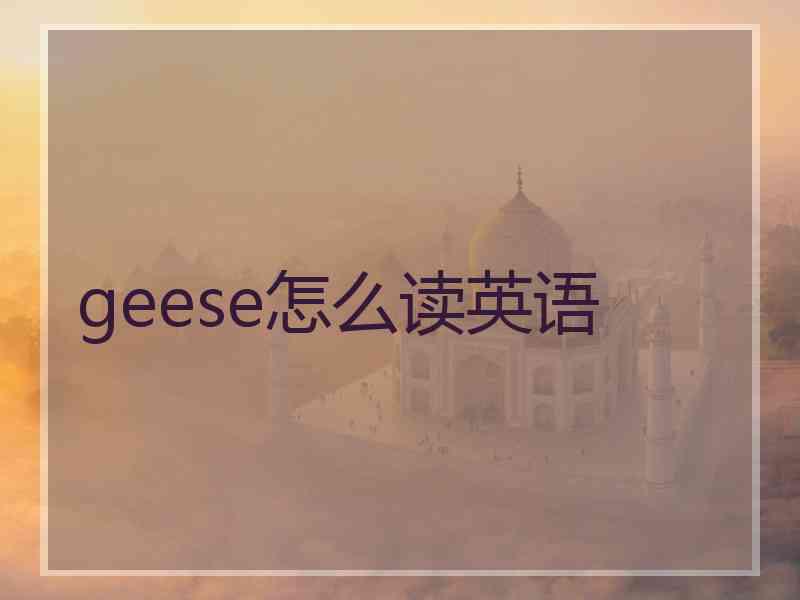 geese怎么读英语