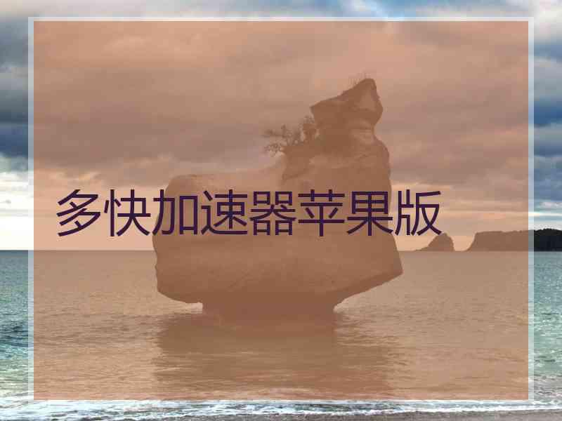 多快加速器苹果版