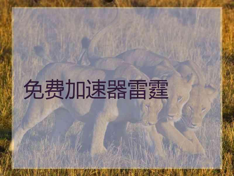 免费加速器雷霆