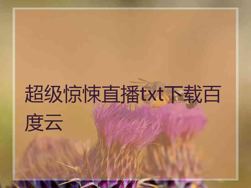超级惊悚直播txt下载百度云