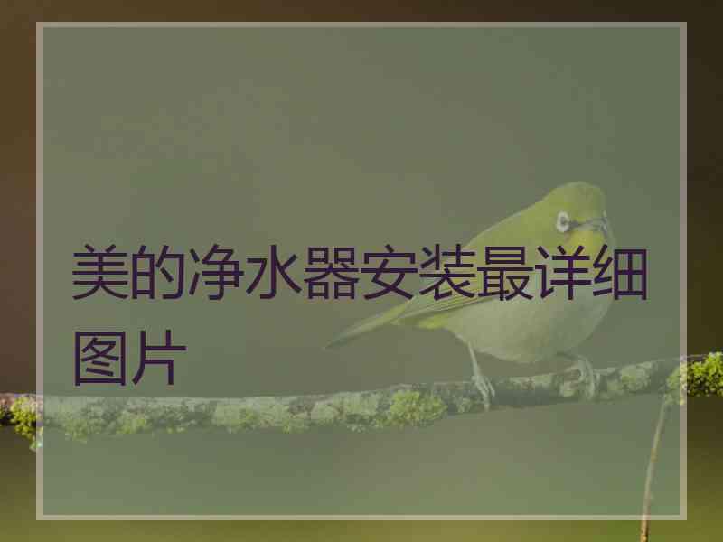 美的净水器安装最详细图片