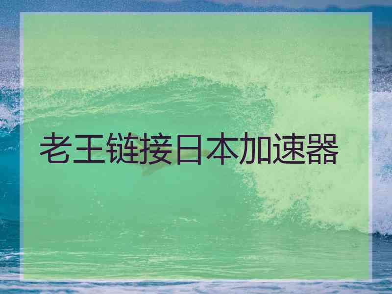 老王链接日本加速器