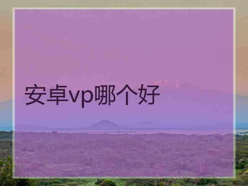 安卓vp哪个好