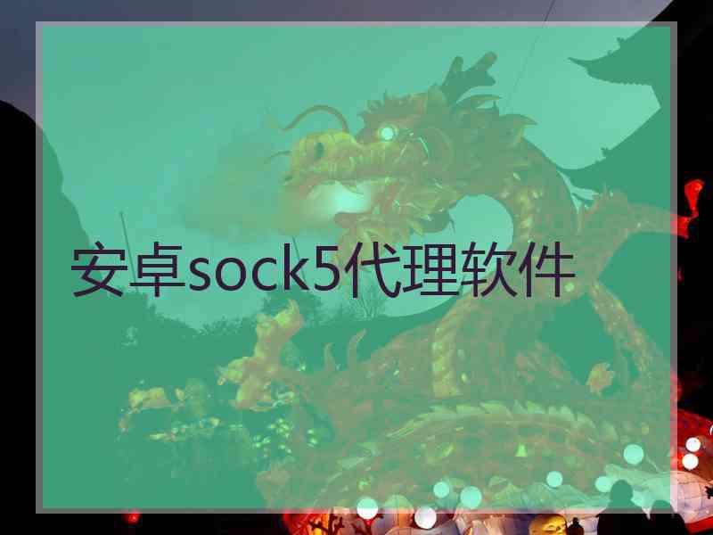 安卓sock5代理软件