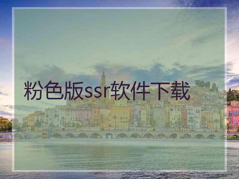 粉色版ssr软件下载