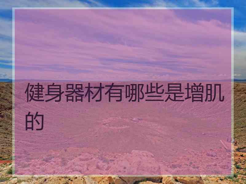 健身器材有哪些是增肌的