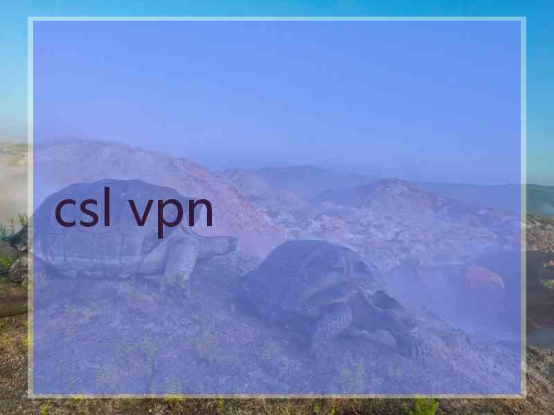 csl vpn